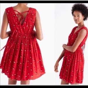 Red Madewell Floral Dress, xxs